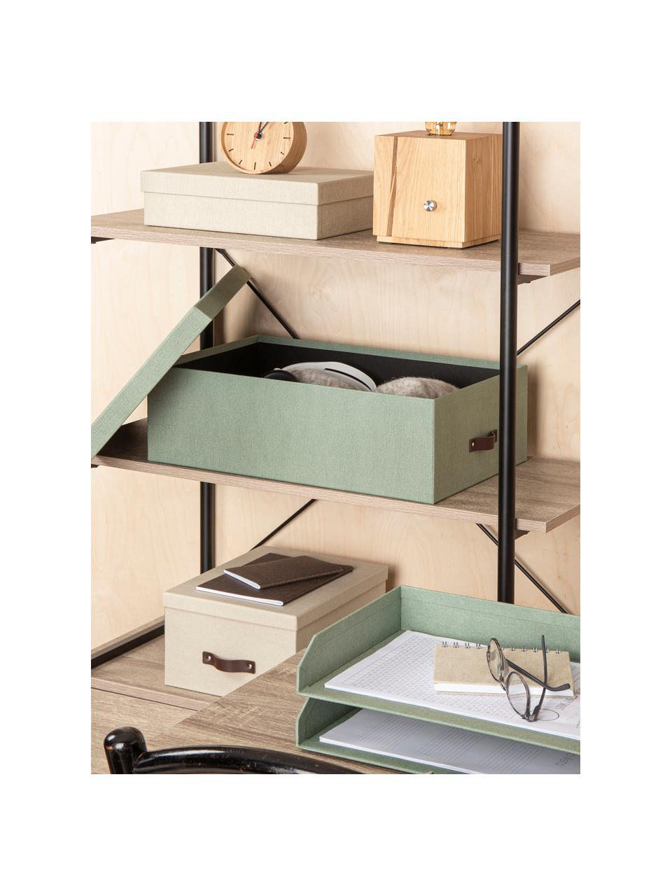 Boîtes de rangement Inge, 3 élém., Vert sauge, Lot de différentes tailles