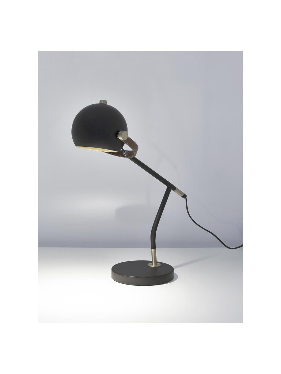 Grande lampe de bureau noire Bow, Noir