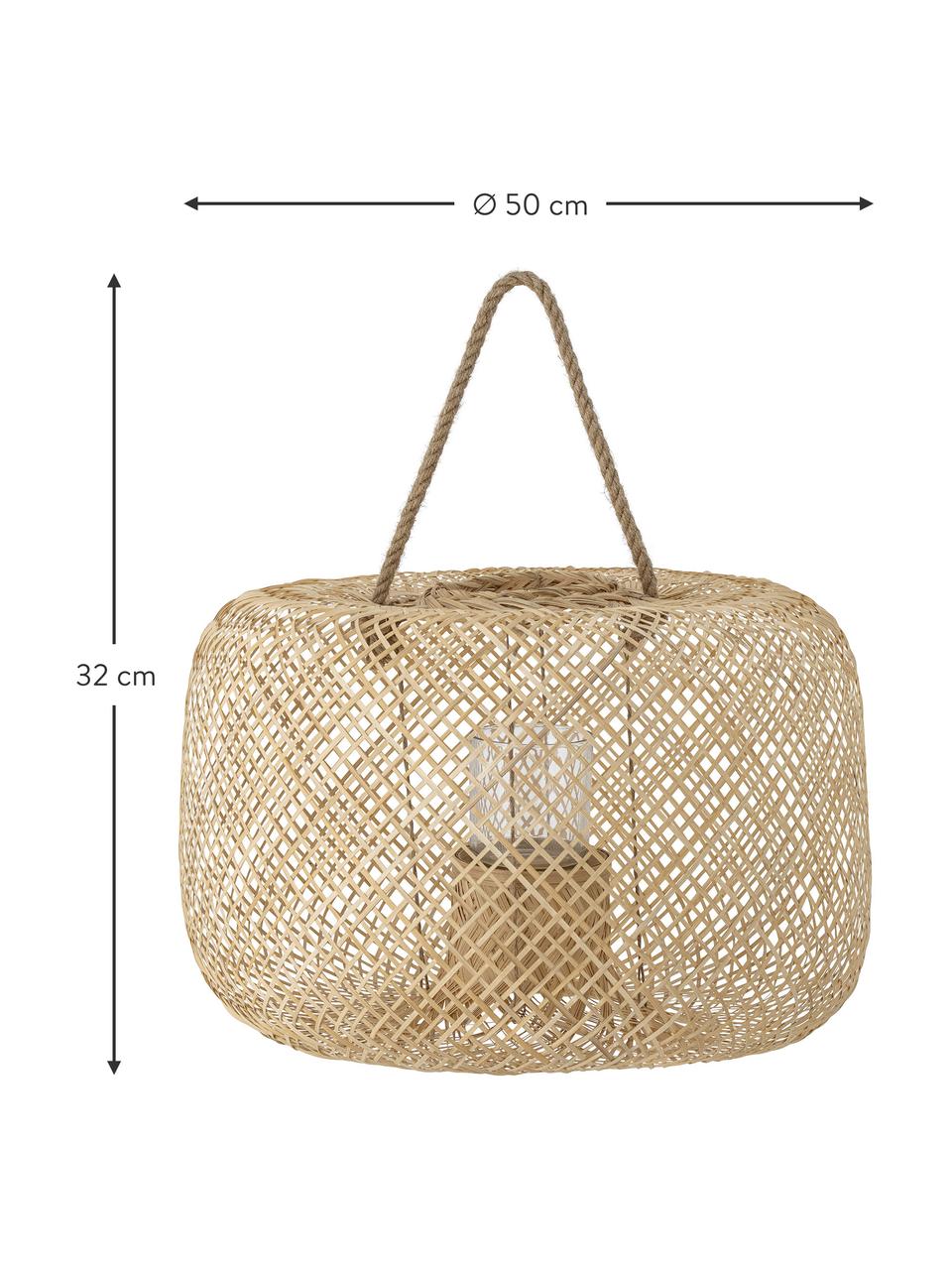 Farolillo de bambú Musu, Beige, Ø 50 x Al 32 cm