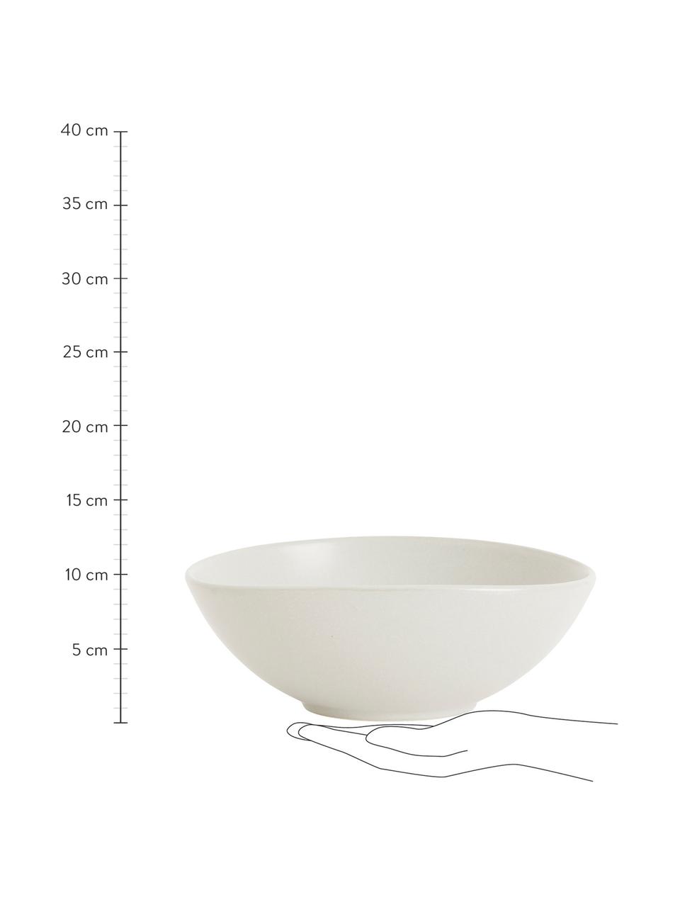 Steingut-Schale Refine matt Weiß in organischer Form,  Ø 28, Steingut, Gebrochenes Weiß, Ø 28 x H 11 cm