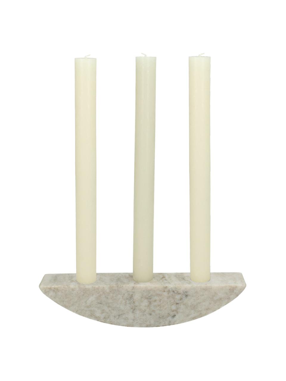 Bougeoir en marbre Mar, Marbre, Beige, marbré, larg. 17 x haut. 4 cm