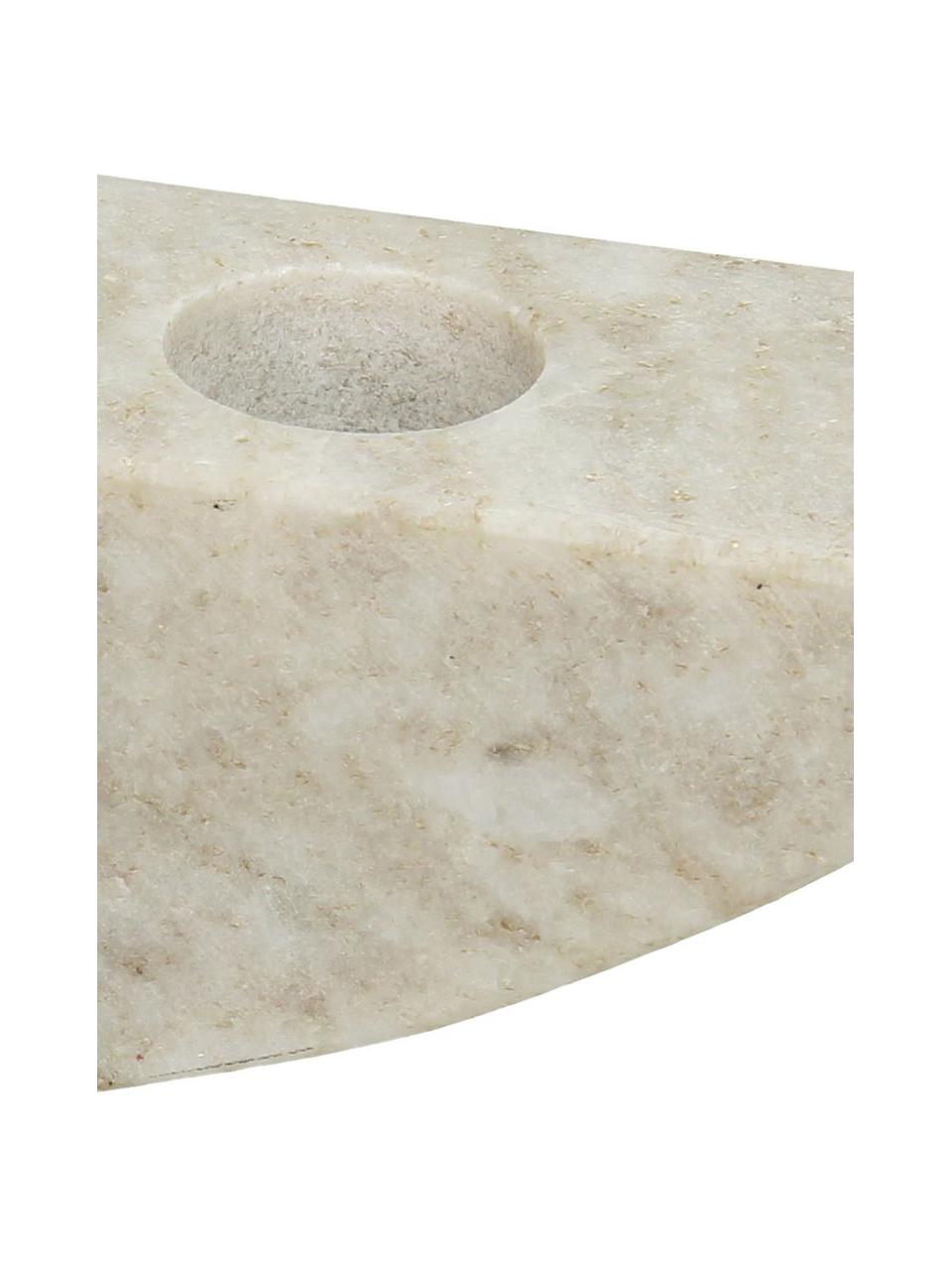 Mramorový svícen Mar, Mramor, Béžová, mramorovaná, Š 17 cm, V 4 cm