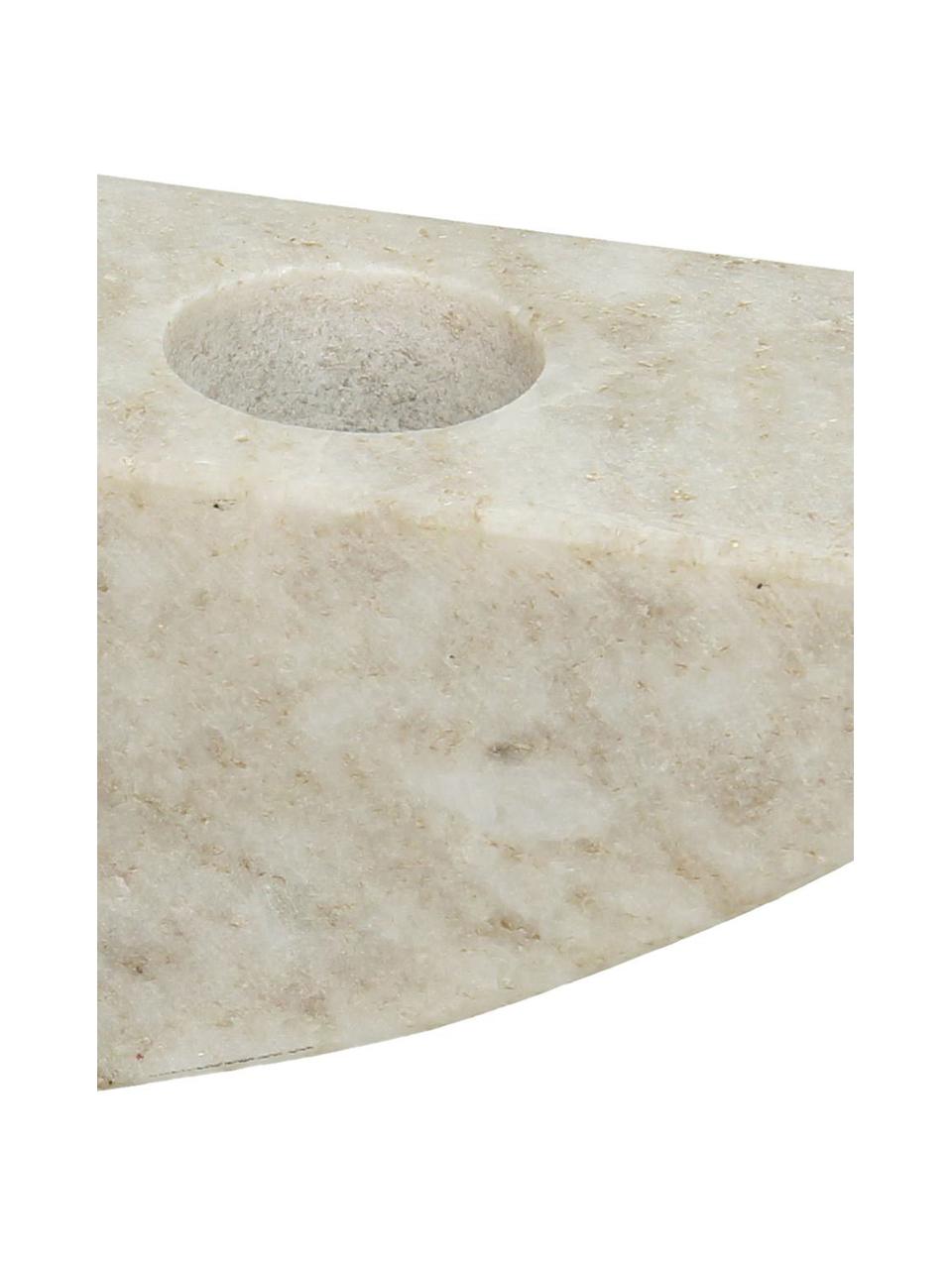 Portacandele in marmo Mar, Marmo, Beige marmorizzato, Larg. 17 x Alt. 4 cm
