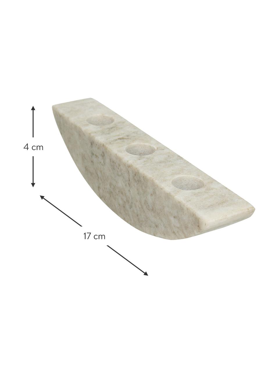 Mramorový svícen Mar, Mramor, Béžová, mramorovaná, Š 17 cm, V 4 cm