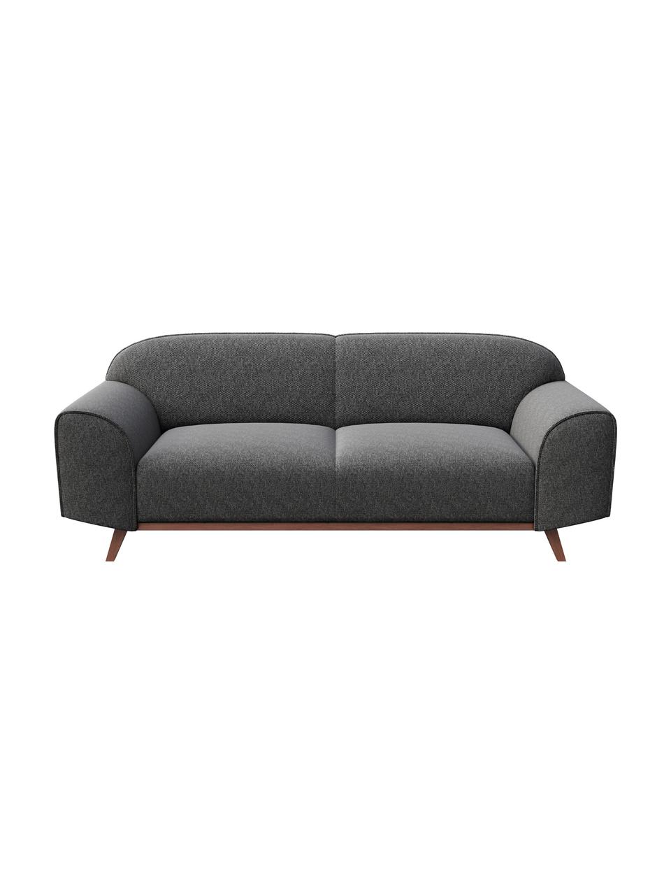 Sofa Nesbo (2-osobowa), Tapicerka: 100% poliester, Nogi: metal lakierowany, Ciemny szary, S 193 x G 83 cm