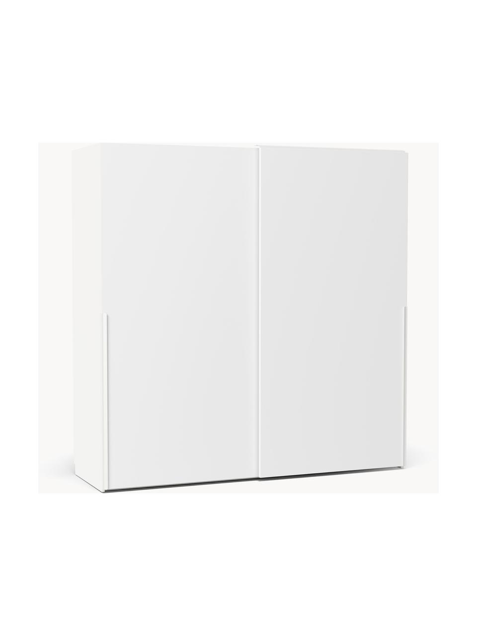 Modularer Schwebetürenschrank Leon, 200 cm Breite, mehrere Varianten, Korpus: Spanplatte, melaminbeschi, Weiss, Basic Interior, B 200 x H 200 cm