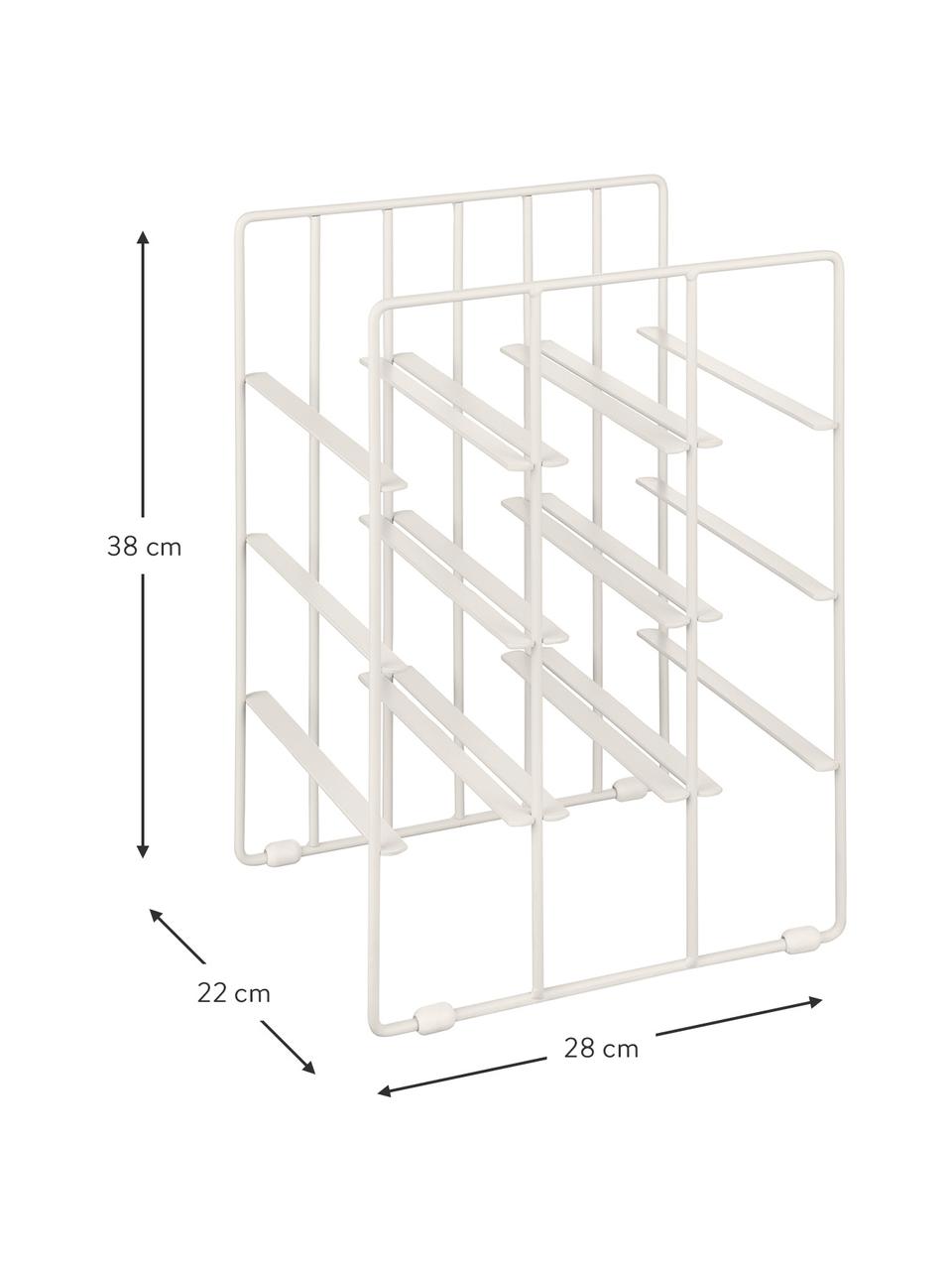 Weinregal Pilare in Beige für 9 Flaschen, Metall, pulverbeschichtet, Beige, B 28 x H 38 cm