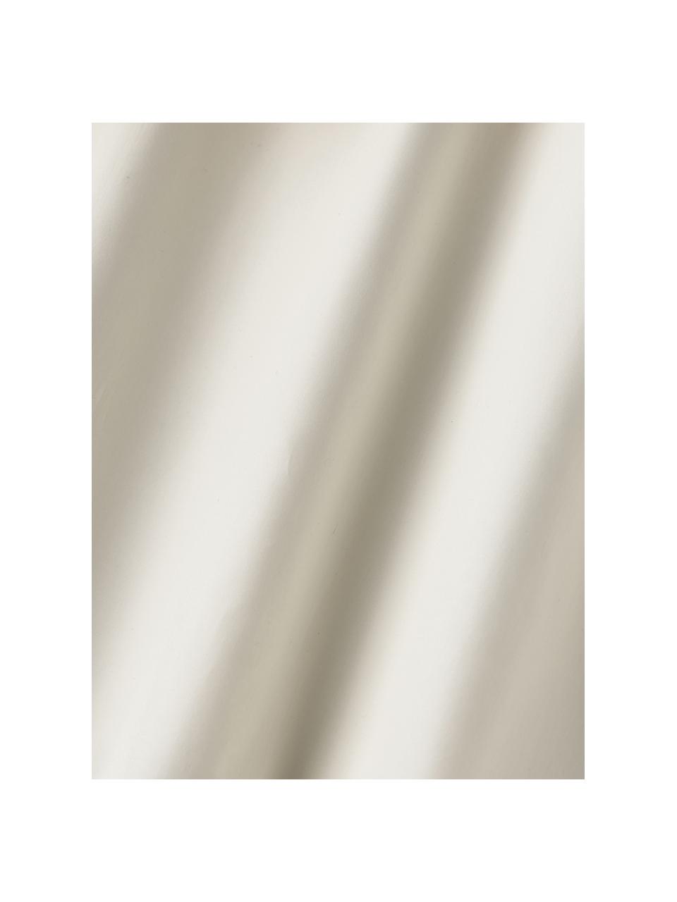 Drap-housse en percale de coton pour surmatelas Elsie, Gris clair, larg. 90 x long. 200 cm, haut. 15 cm