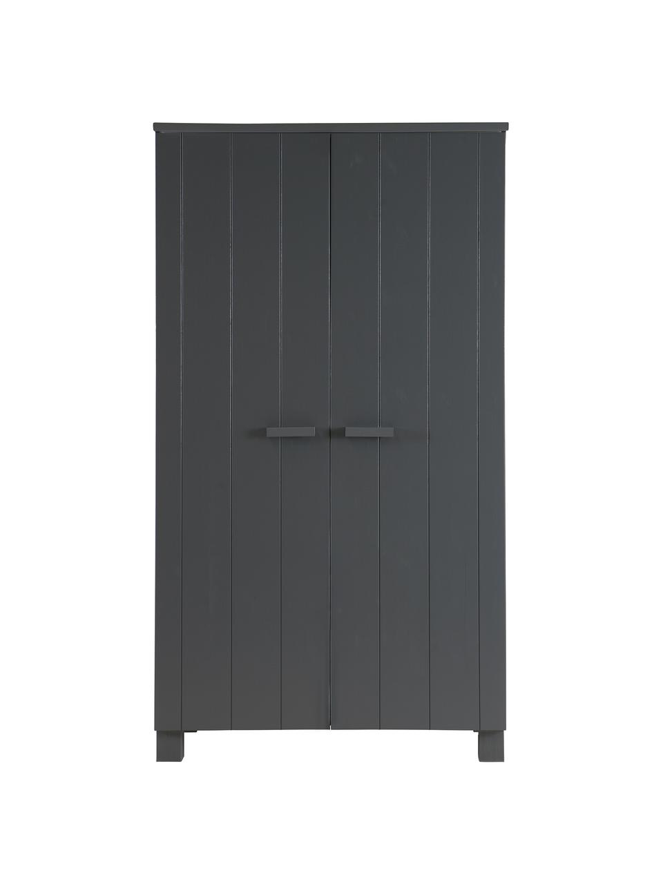 Armoire bois Dennis, Gris foncé