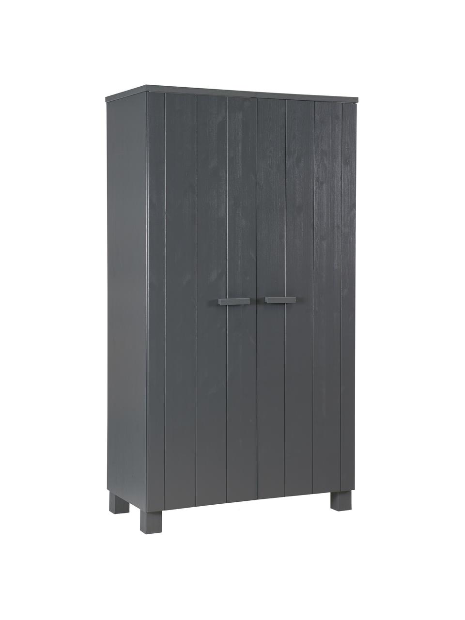 Armoire bois Dennis, Gris foncé