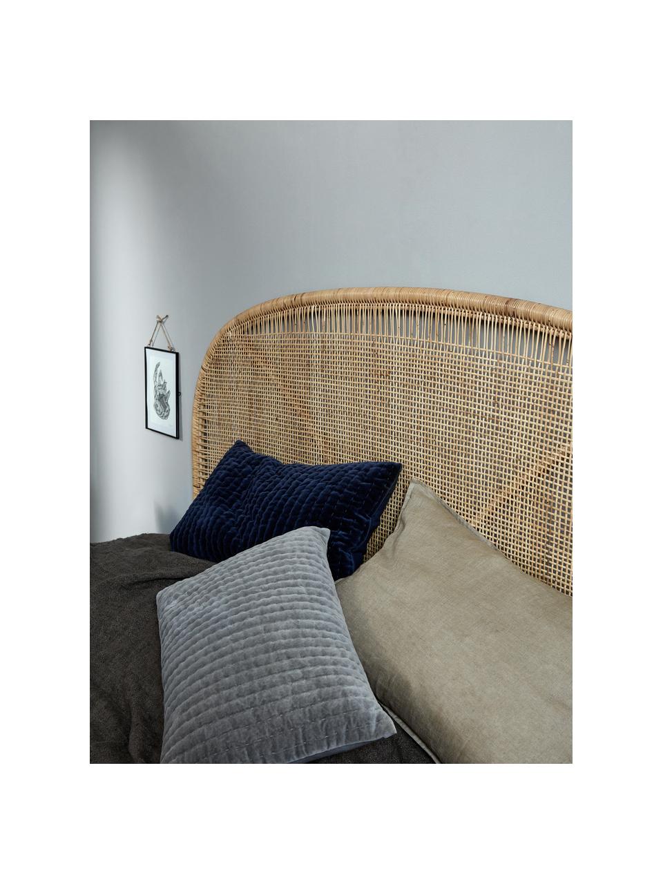 Ręcznie tkany zagłówek do łóżka z rattanu Bali, Rattan, Rattan, S 180 x W 140 cm