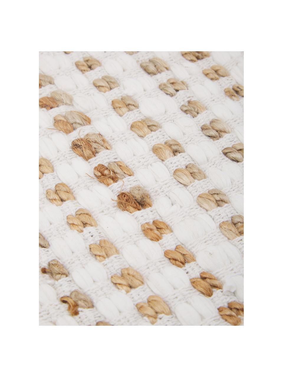 Tappeto in cotone/juta Fiesta, 55% cotone, 45% juta, Bianco, beige, Larg. 200 x Lung. 300 cm (taglia L)