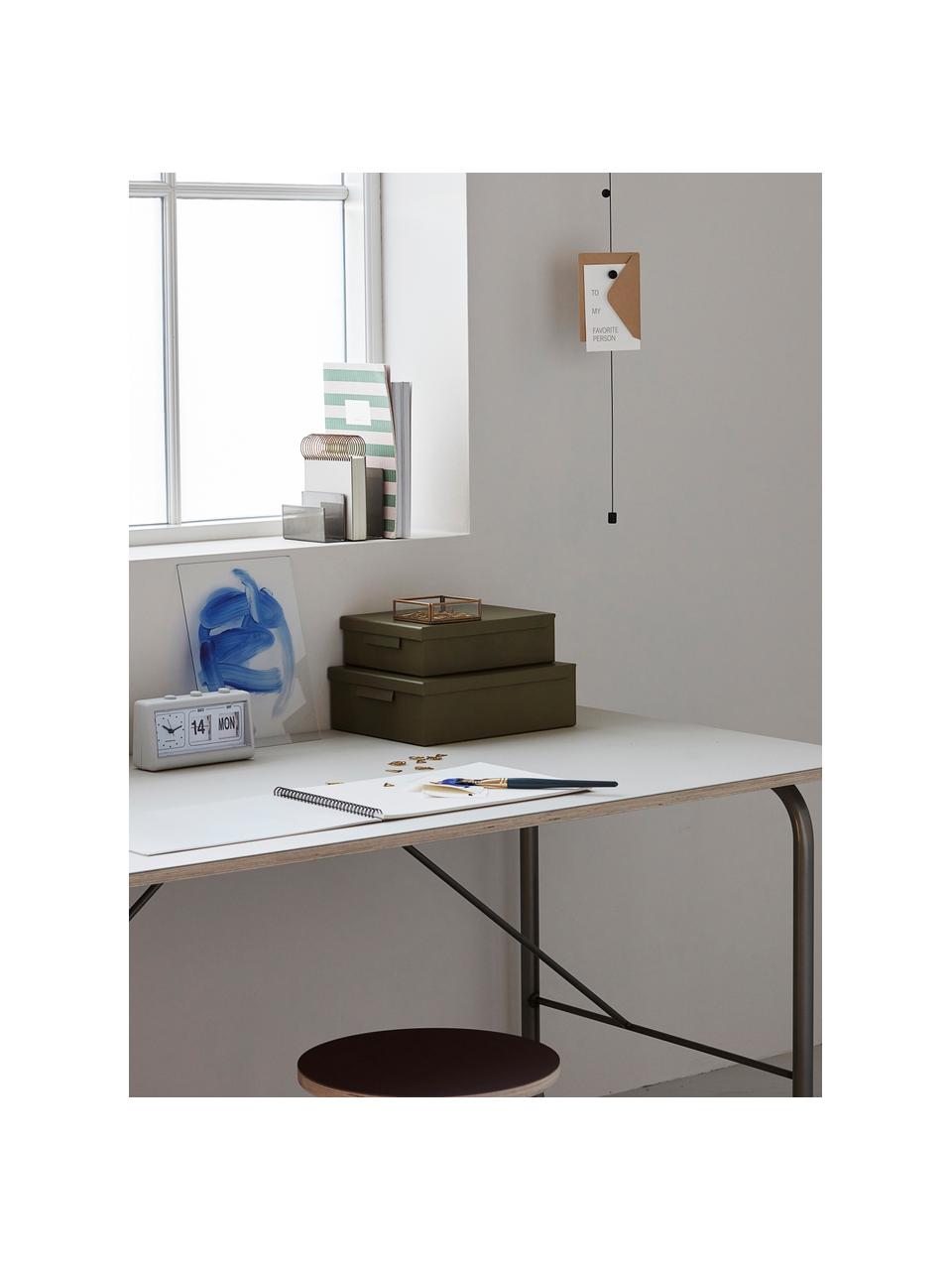 Organisateur de bureau Sorted, Transparent, laiton