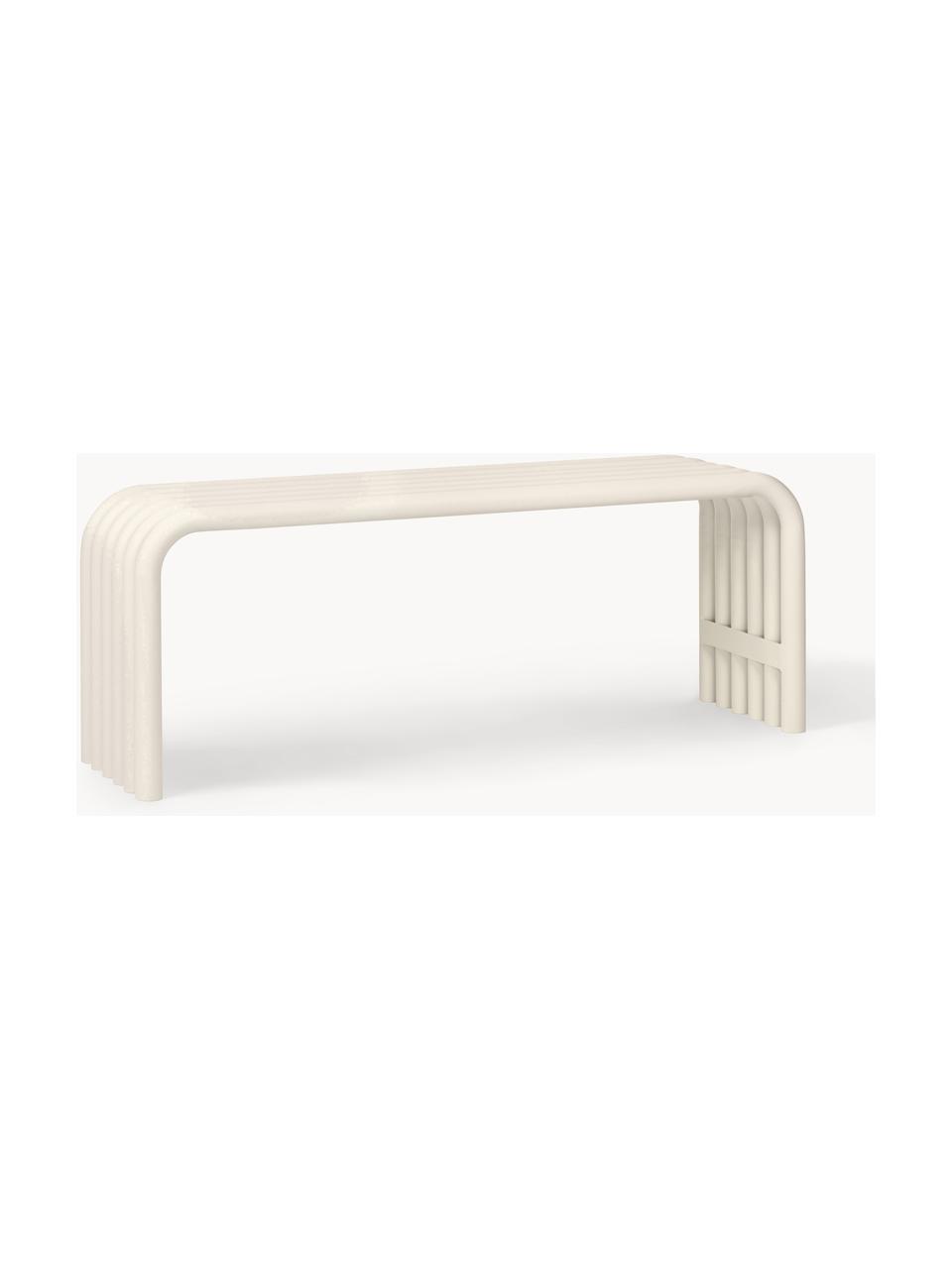 Banco de metal Nokk, Acero con pintura en polvo, Blanco Off White, An 114 x F 32 cm