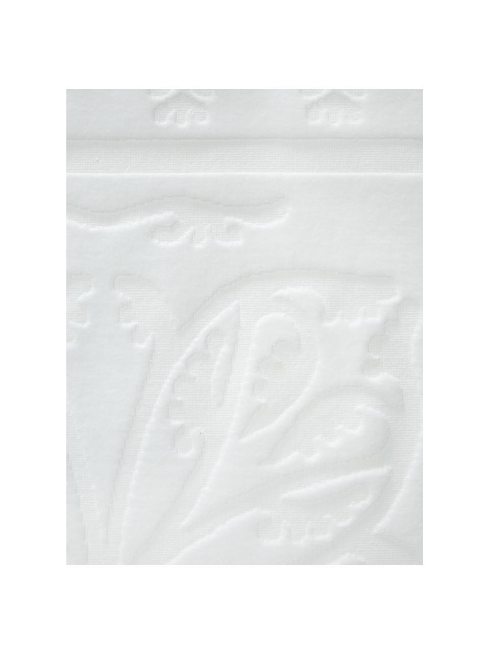 Handtuch Sumatra mit Hoch-Tief-Muster in verschiedenen Größen, Weiß, Gästehandtuch, B 30 x L 50 cm