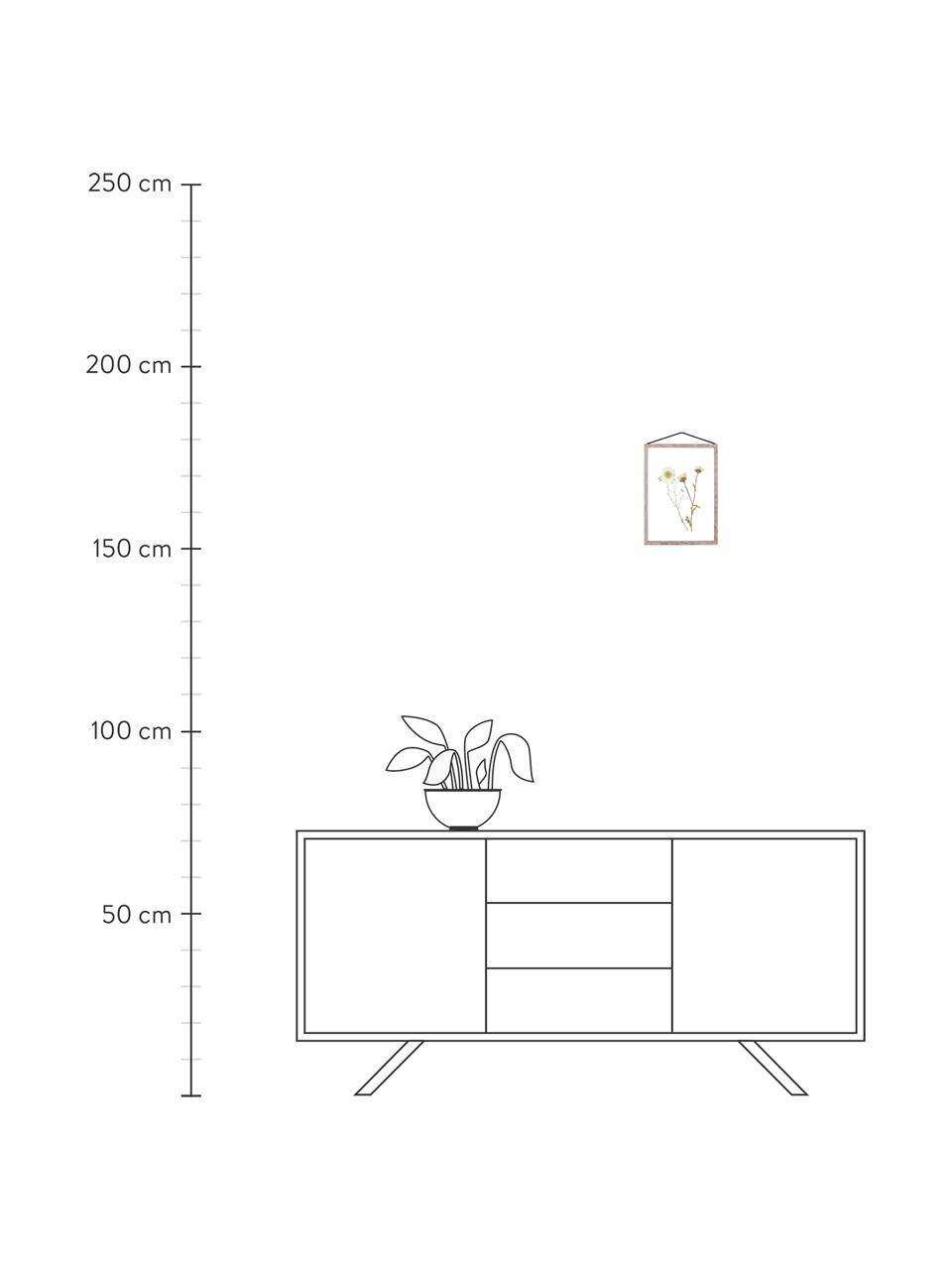 Cadre Frame, Cadre : chêne Suspension : noir Vitrage et envers : transparent, larg. 32 x haut. 44 cm