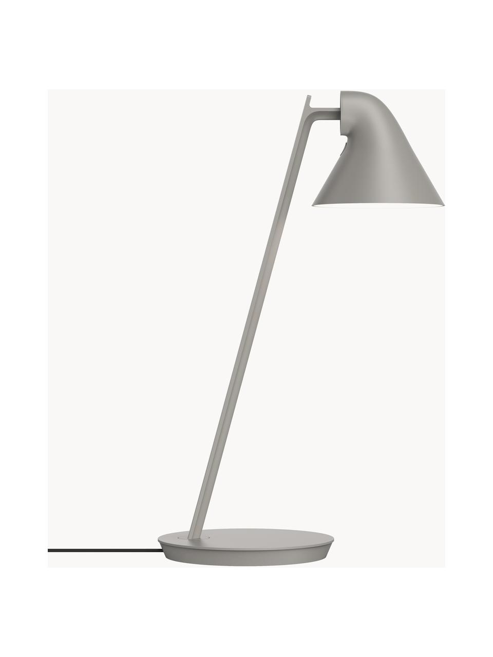 Dimmbare LED-Schreibtischlampe NJP, Lampenschirm: Aluminium, beschichtet, Hellgrau, Ø 16 x H 42 cm