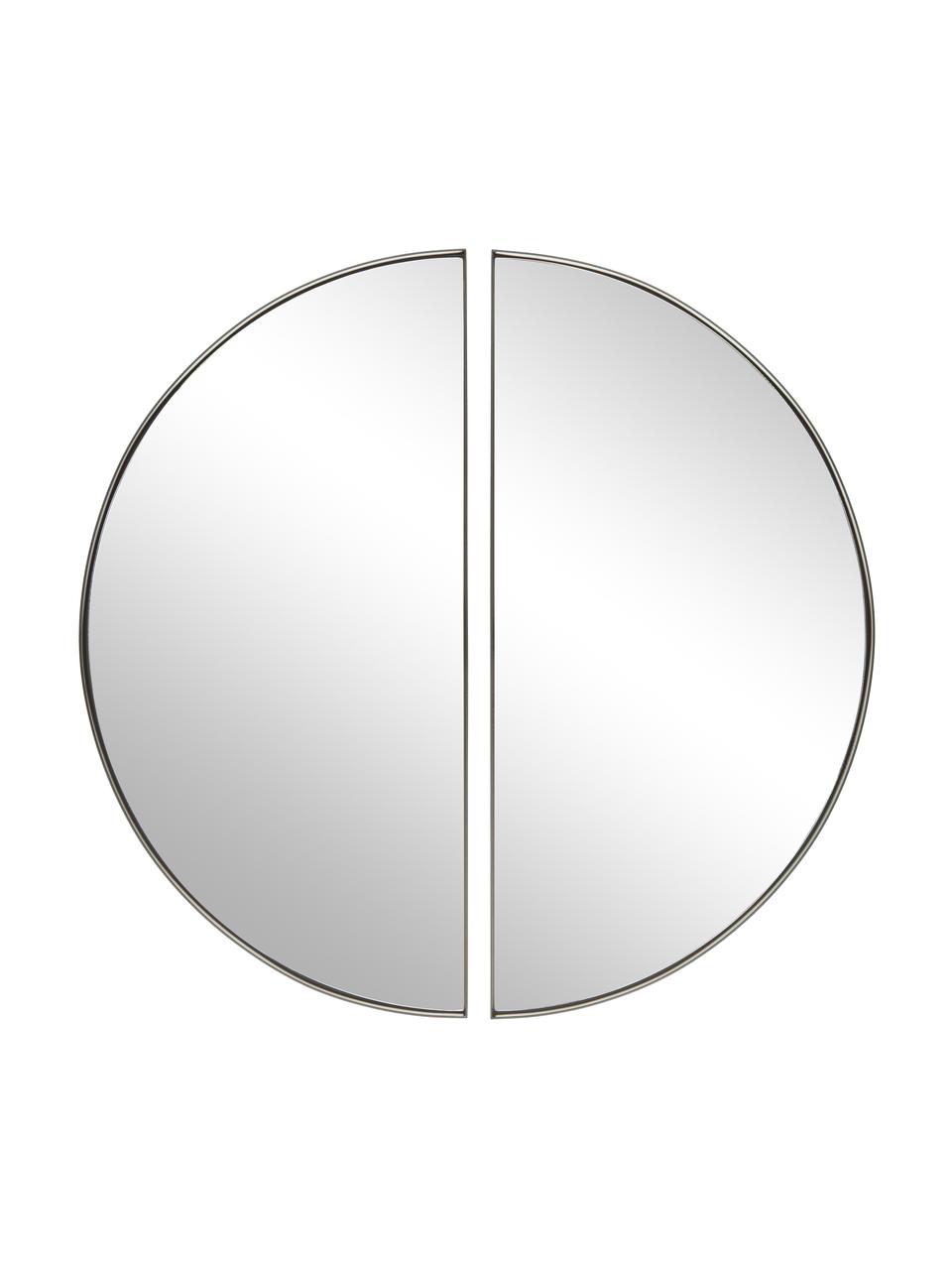Nástěnné zrcadlo Selena, 2 ks, Černá, Ø 72 cm