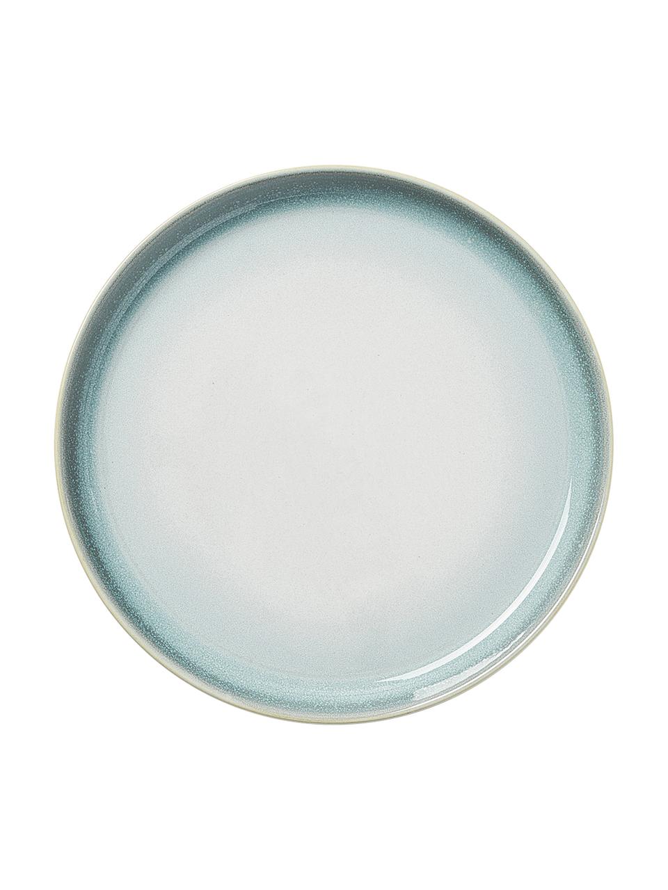 Platos postre Havana, 4 uds., Gres esmaltado, Tonos azules, Ø 21 x Al 3 cm