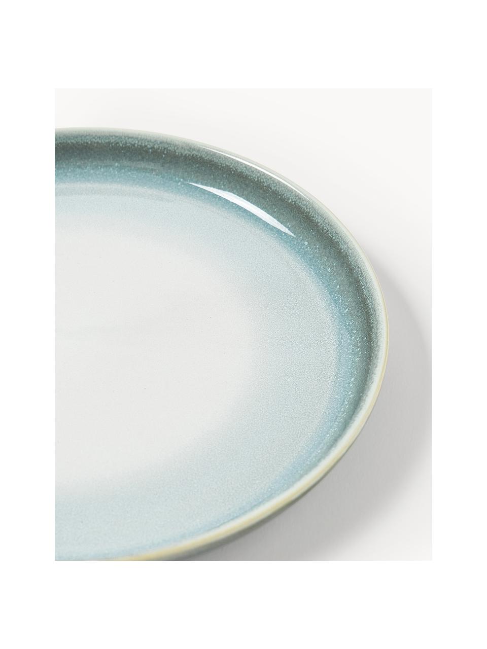 Snídaňové talíře z kameniny Havana, 4 ks, Glazovaná kamenina, Odstíny modré, Ø 21 cm, V 3 cm