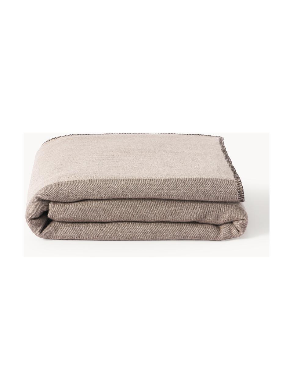 Pruhovaná vlnená deka Ivory, Béžová, Š 230 x D 250 (pre postele do 180 x 200 cm)