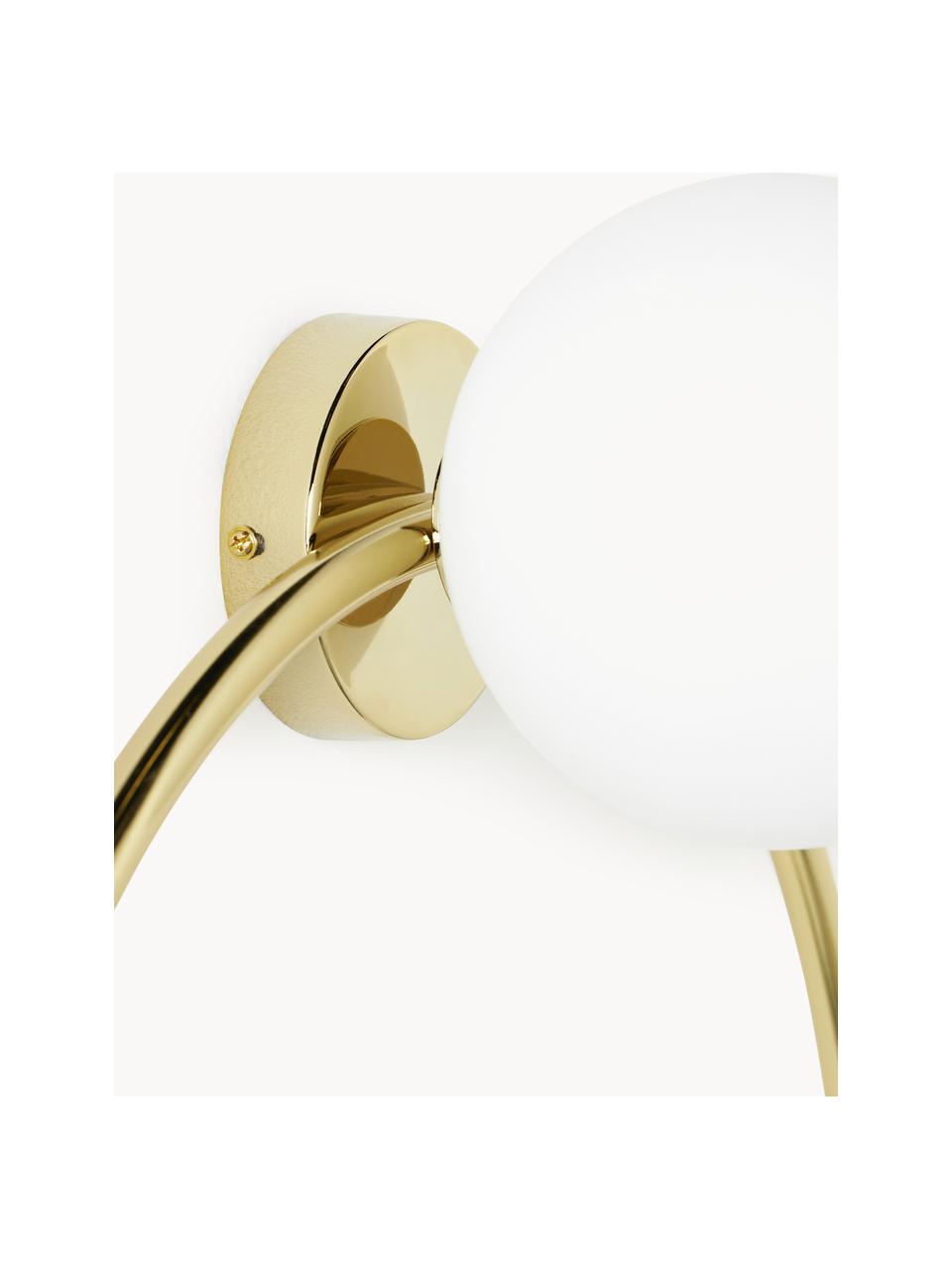 Designové nástěnné svítidlo Ring, Zlatá, bílá, Ø 46 cm, V 20 cm