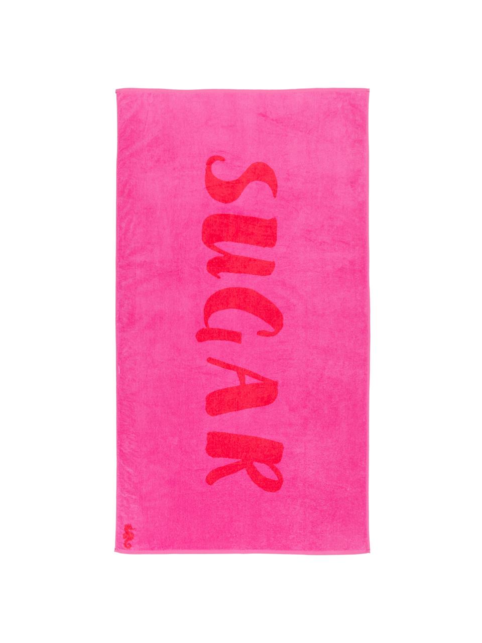 Serviette de plage Sugar, Rose vif, rouge