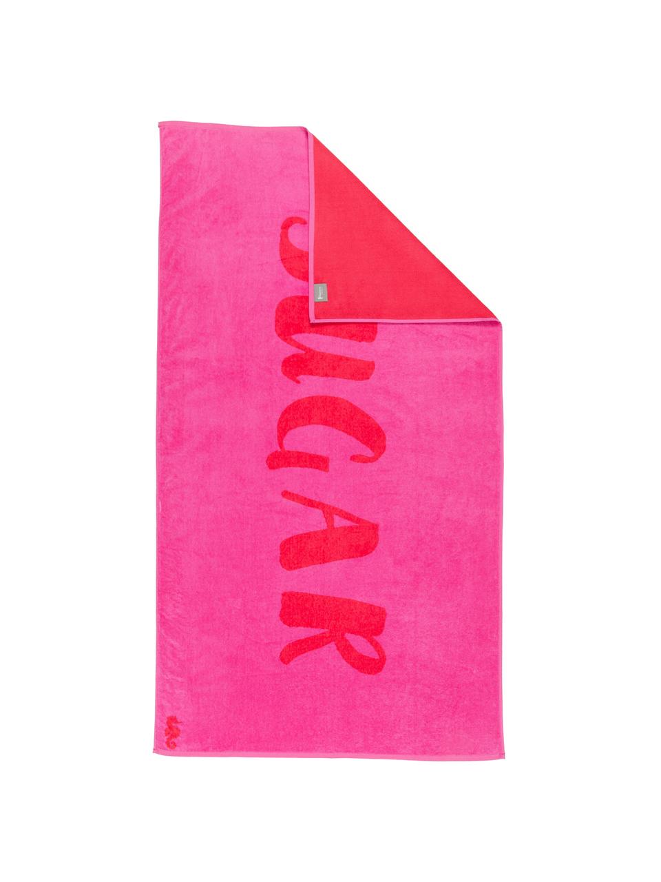 Serviette de plage Sugar, Rose vif, rouge