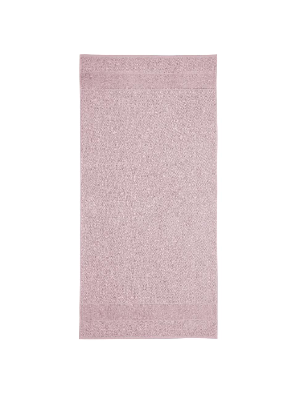 Komplet ręczników Katharina, 3 elem., Brudny różowy, Komplet z różnymi rozmiarami