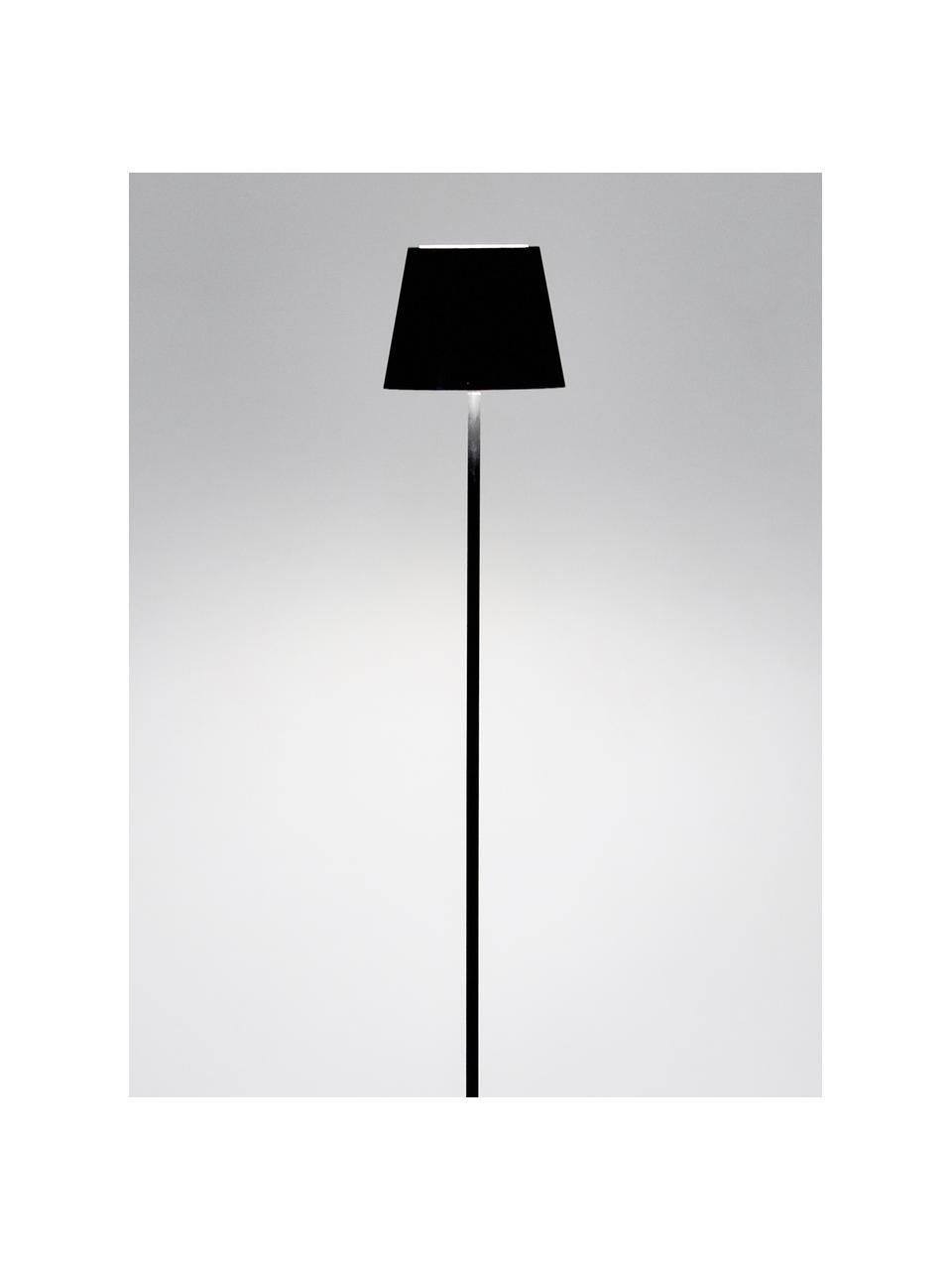 Zewnętrzna mobilna lampa podłogowa LED Trellia, Aluminium lakierowane, Czarny, Ø 15 x W 120 cm