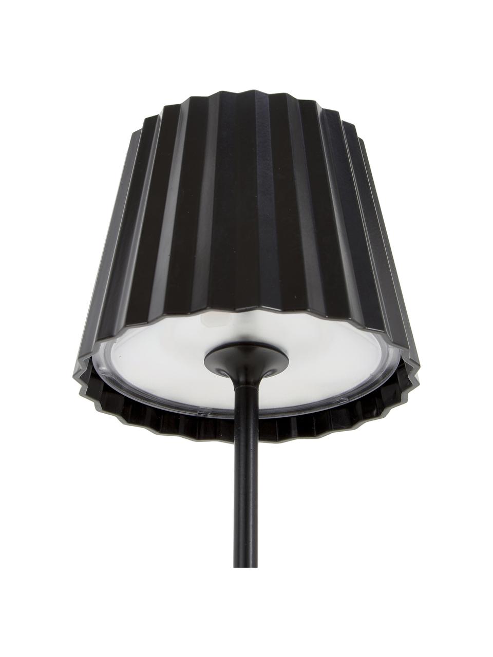 Zewnętrzna mobilna lampa podłogowa LED Trellia, Aluminium lakierowane, Czarny, Ø 15 x W 120 cm