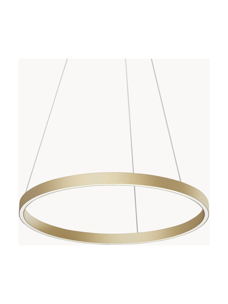 Lampada a sospensione grande a LED Rim, Paralume: alluminio, Baldacchino: alluminio, Dorato, Ø 60 x Alt. 40 cm