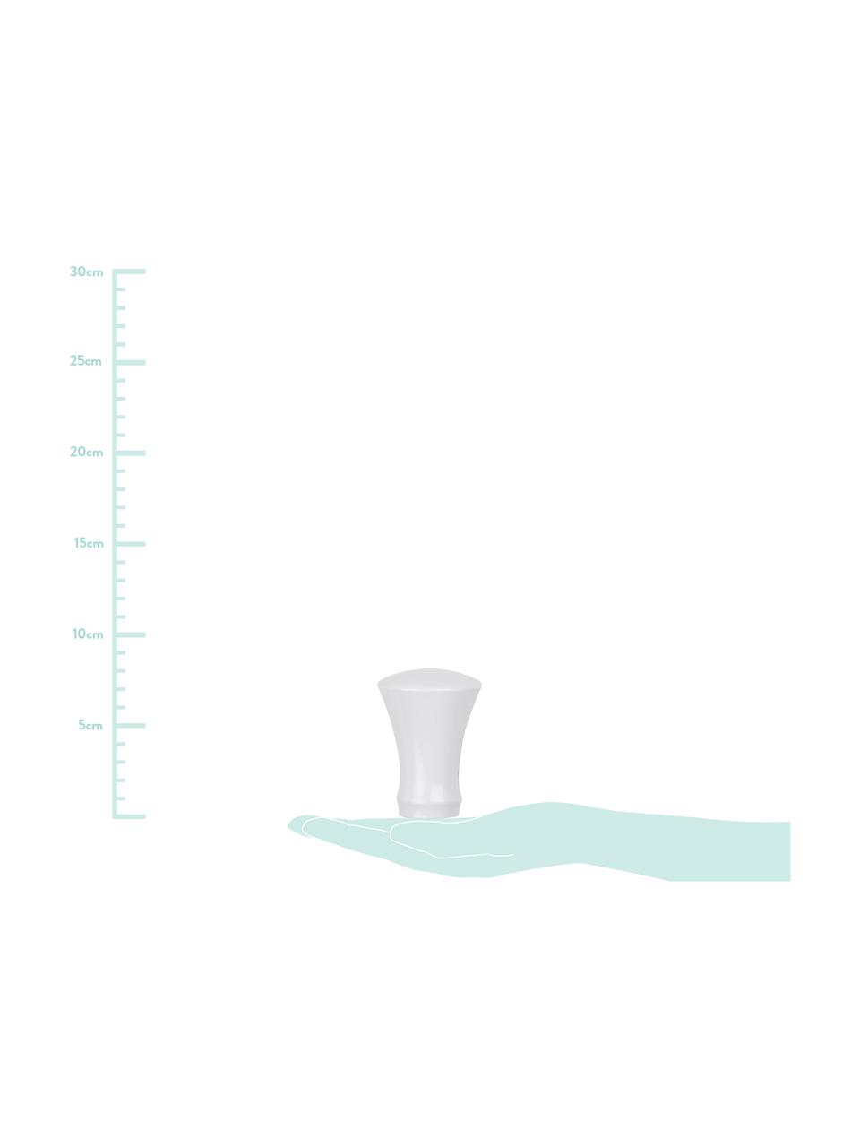 Estremità delle aste per tende Lia 2 pz, Metallo, Bianco, Ø 6 x Lung. 8 cm