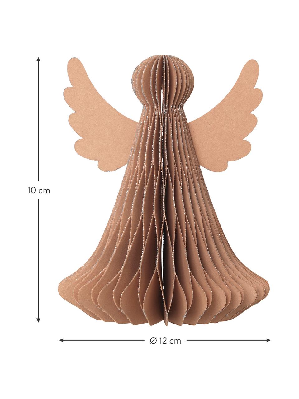 Oggetti decorativi Angel 2 pz, Carta, Dorato, Ø 10 x Alt. 12 cm