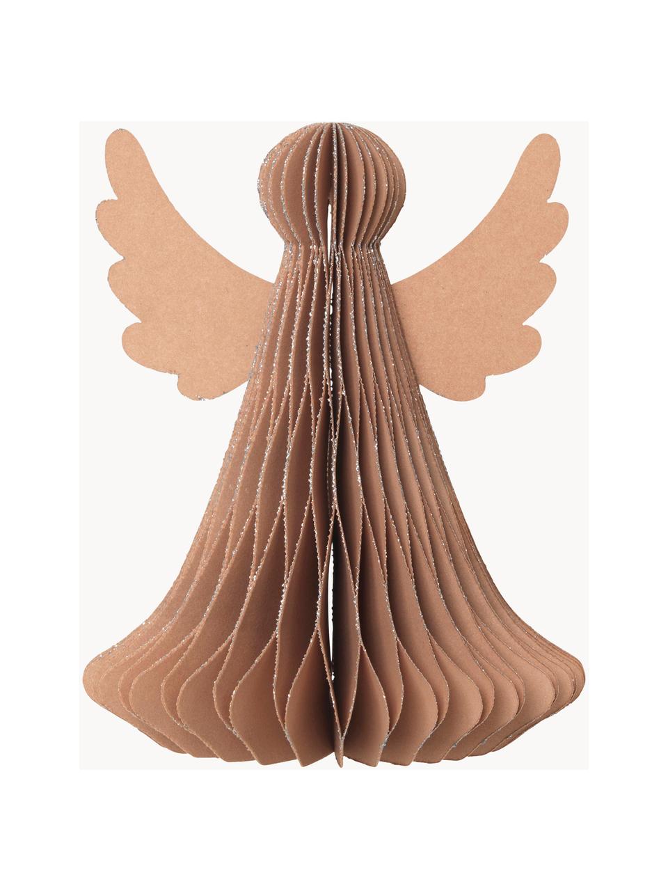 Oggetti decorativi Angel 2 pz, Carta, Dorato, Ø 10 x Alt. 12 cm