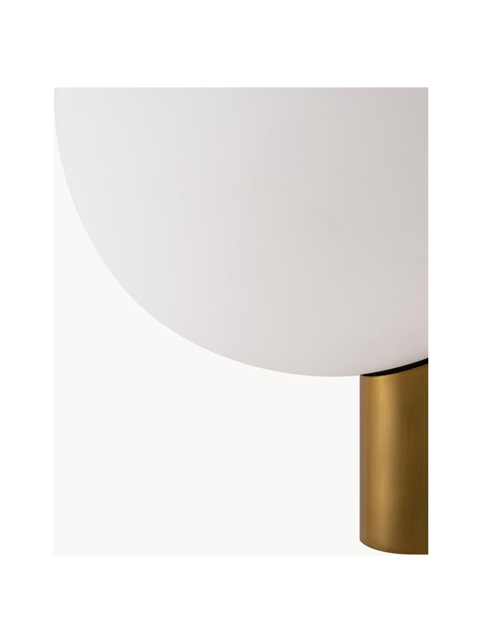 Applique in vetro Avant, Disco diffusore: vetro, Struttura: metallo rivestito, Bianco, dorato, Larg. 18 x Prof. 22 cm