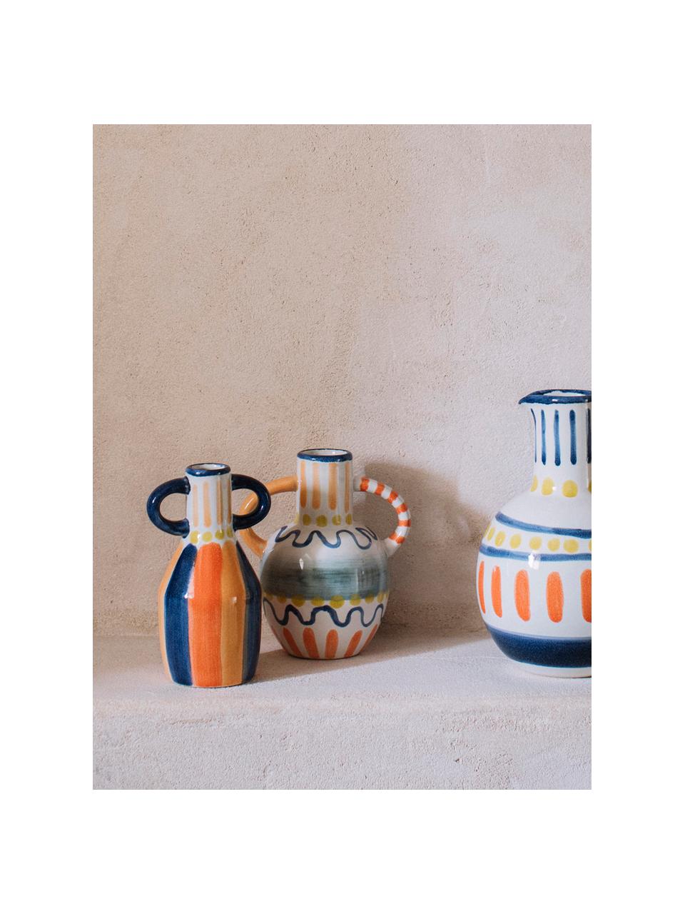 Vaso in ceramica dipinta Majorelle, Ceramica, Multicolore, Larg. 13 x Alt. 15 cm