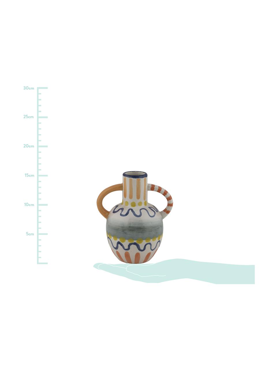Kleine bemalte Vase Majorelle aus Keramik, Keramik, Mehrfarbig, 13 x 15 cm