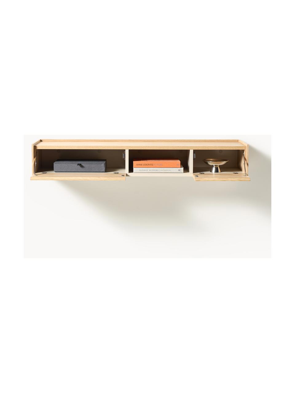 Console murale en bois Larsen, Panneau de particules avec placage en bois de chêne

Ce produit est fabriqué à partir de bois certifié FSC® issu d'une exploitation durable, Chêne, larg. 112 x haut. 17 cm