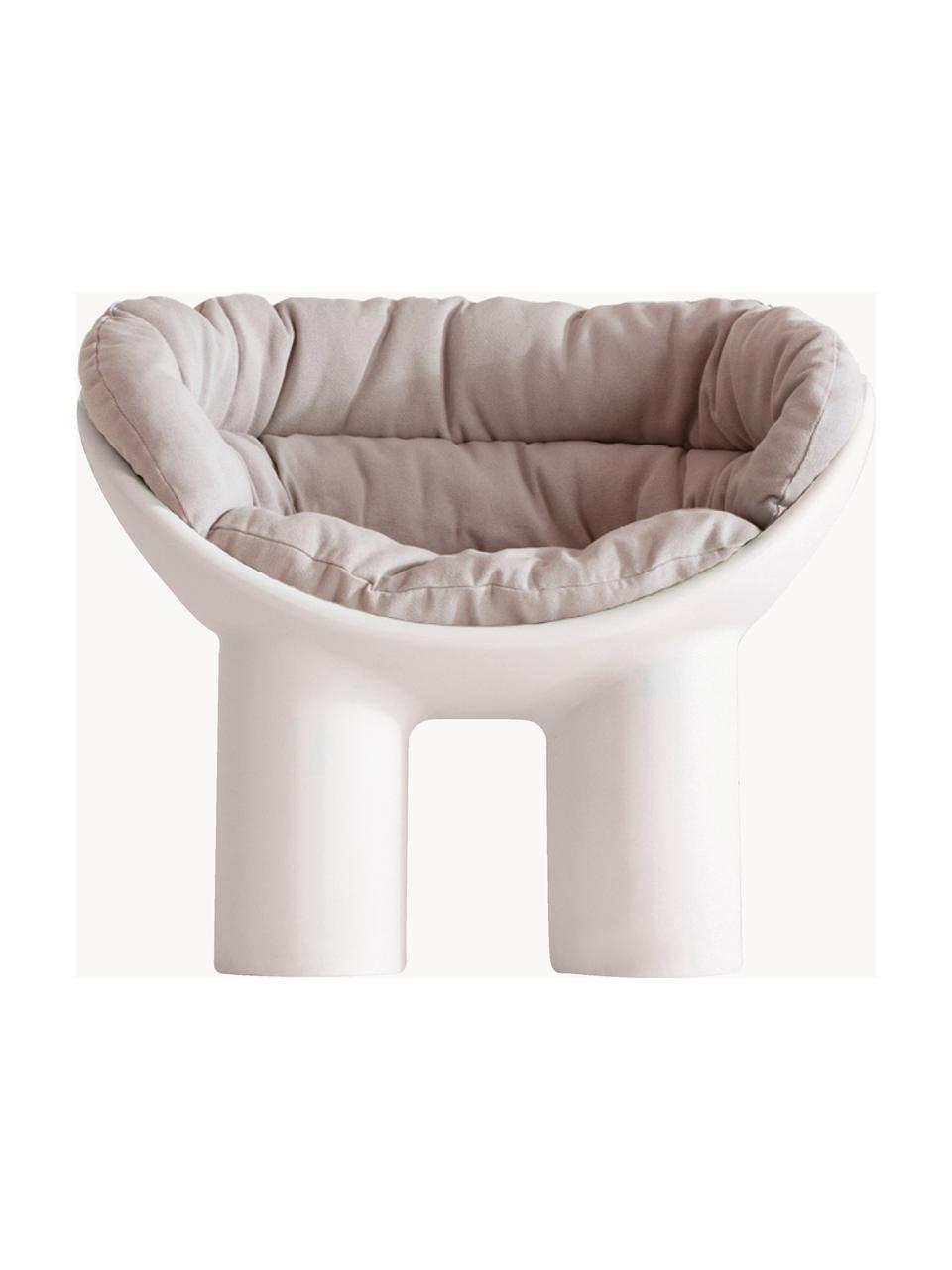 Coprisedile per poltrona Roly Poly, Rivestimento: 100% cotone, Grigio chiaro, Larg. 80 x Alt. 45 cm