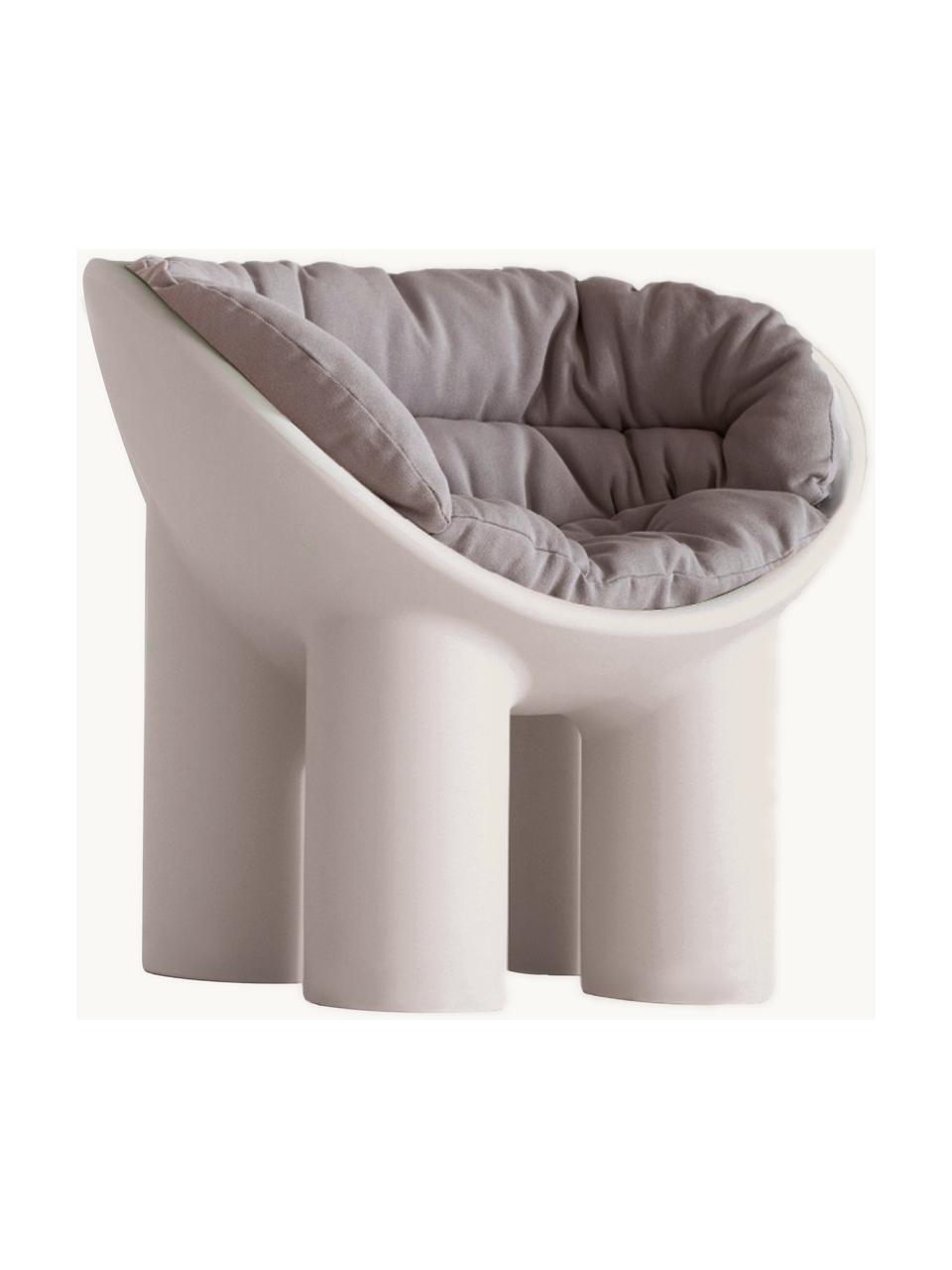 Coprisedile per poltrona Roly Poly, Rivestimento: 100% cotone, Grigio chiaro, Larg. 80 x Alt. 45 cm