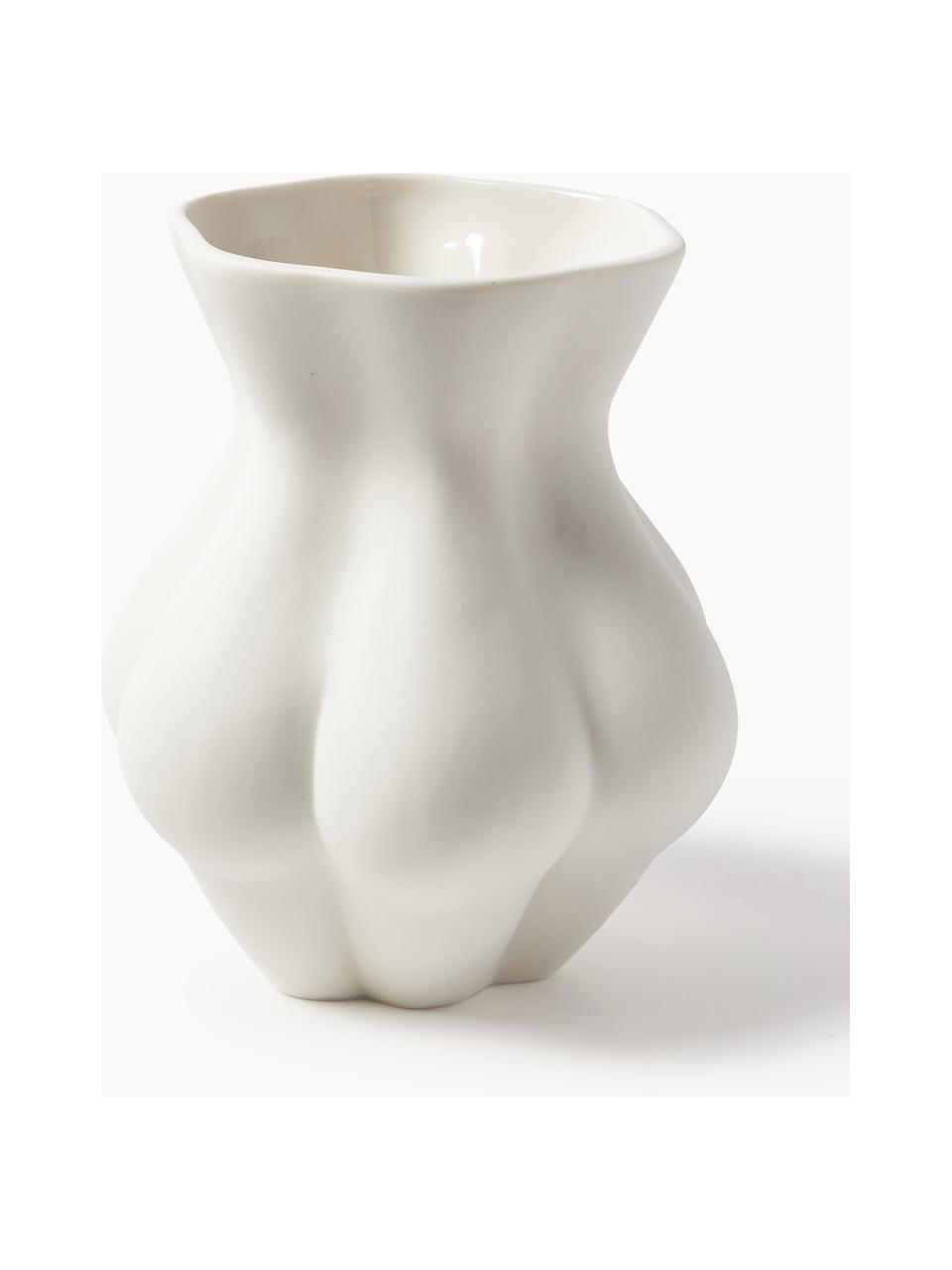 Porzellan-Vase Kiki's Derrier, H 23 cm, Porzellan, Weiß, Ø 19 x H 23 cm