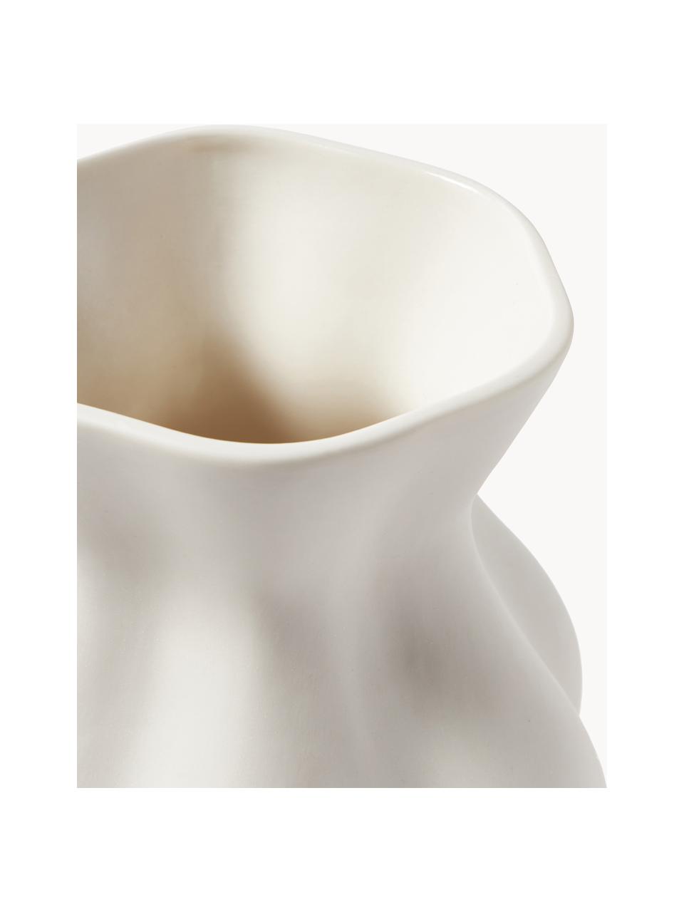 Jarrón de porcelana Kiki's Derrier, 23 cm, Cerámica, Blanco, Ø 19 x Al 23 cm