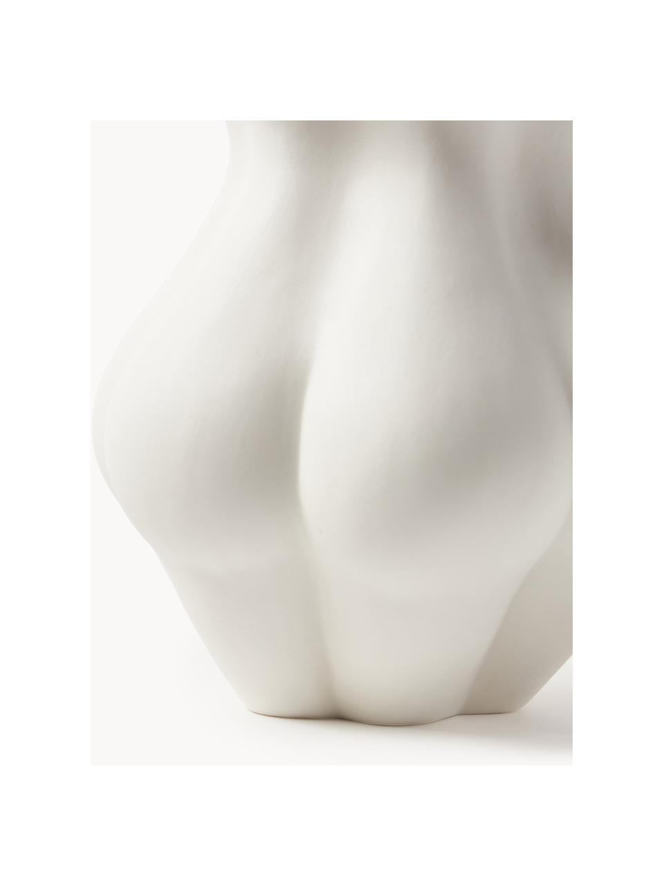 Jarrón de porcelana Kiki's Derrier, 23 cm, Cerámica, Blanco, Ø 19 x Al 23 cm
