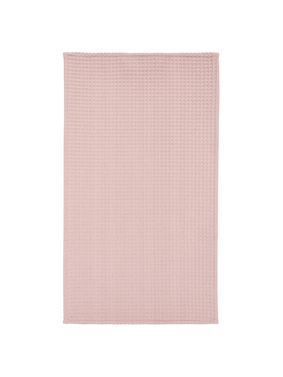 Serviette de toilette coton pur gaufré Karima, Vieux rose