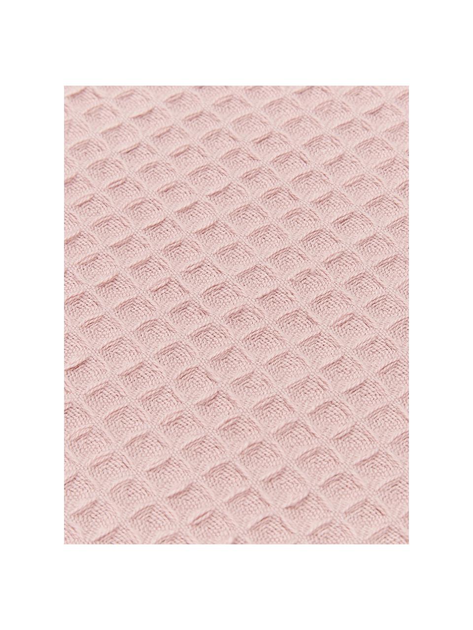 Serviette de toilette coton pur gaufré Karima, Vieux rose