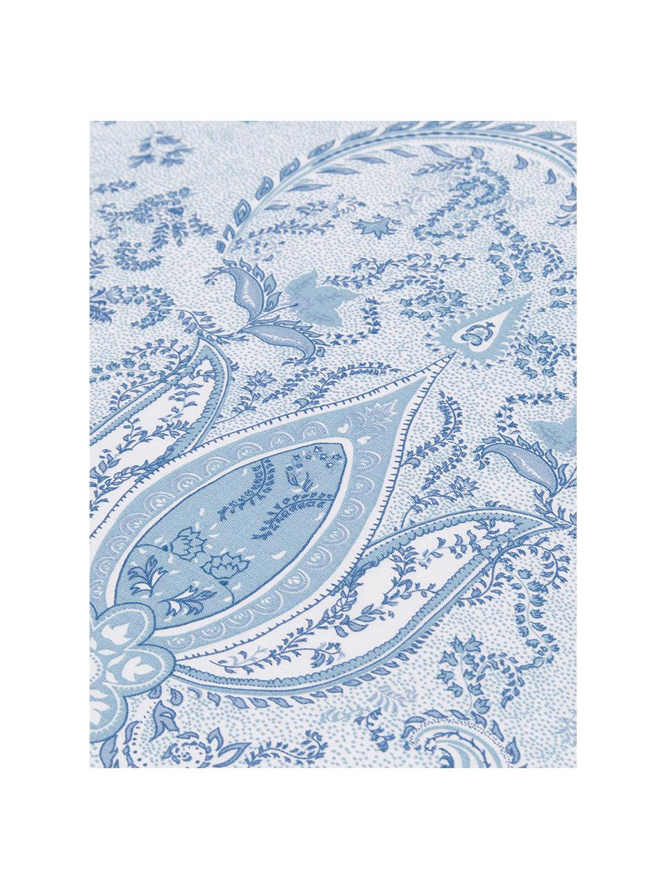 Baumwollsatin-Bettwäsche Grantham mit Paisley-Muster, Webart: Satin Fadendichte 200 TC,, Blau, 200 x 200 cm + 2 Kissen 80 x 80 cm