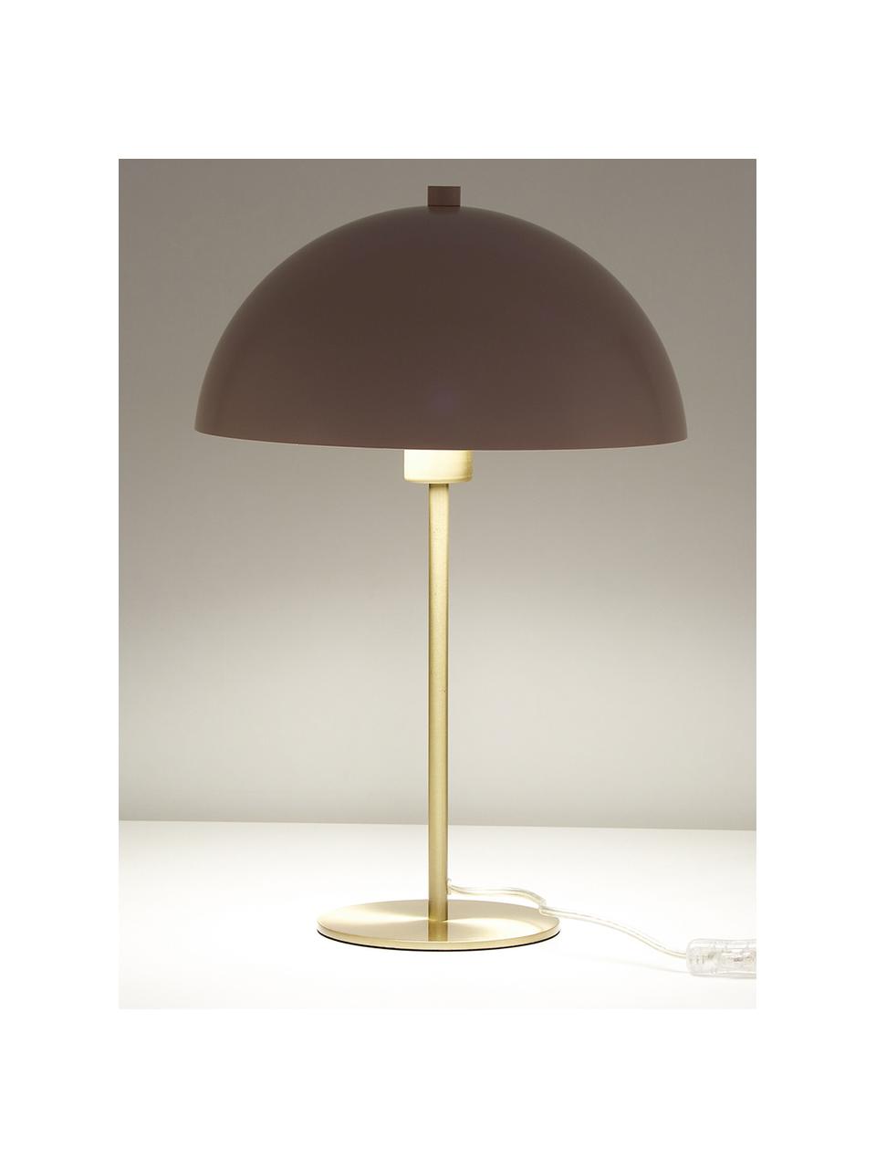 Lampa stołowa Matilda, Jasny różowy, odcienie mosiądzu, Ø 29 x W 45 cm