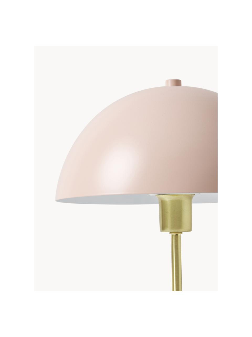 Lampada da tavolo Matilda, Paralume: metallo verniciato a polv, Rosa chiaro, dorato, Ø 29 x Alt. 45 cm