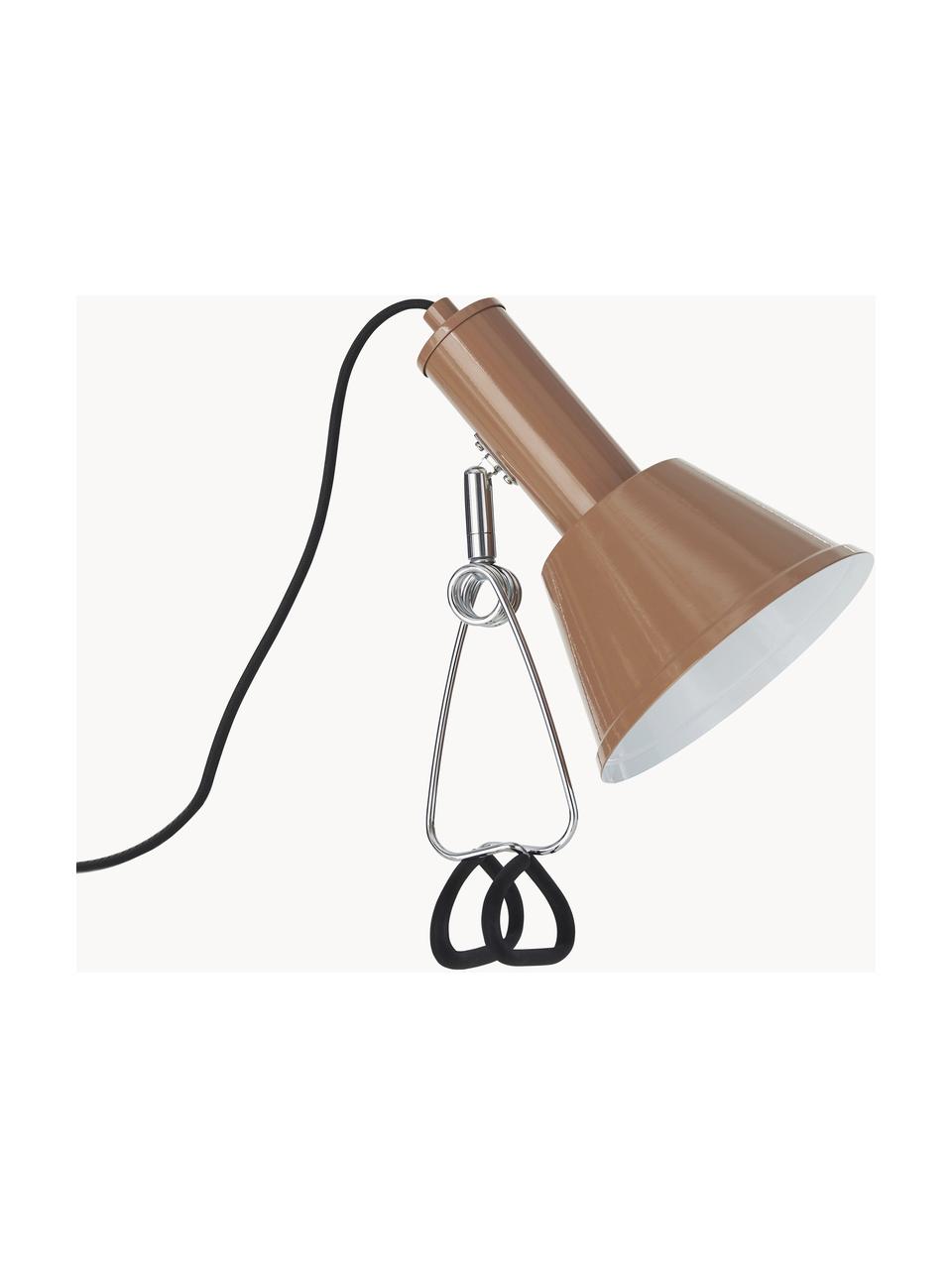 Lampada a morsetto Milou, Lampada: metallo rivestito, Marrone chiaro, Ø 15 x Alt. 35 cm